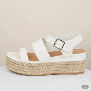 NEW Double Band Buckled Ankle Strap Sandals